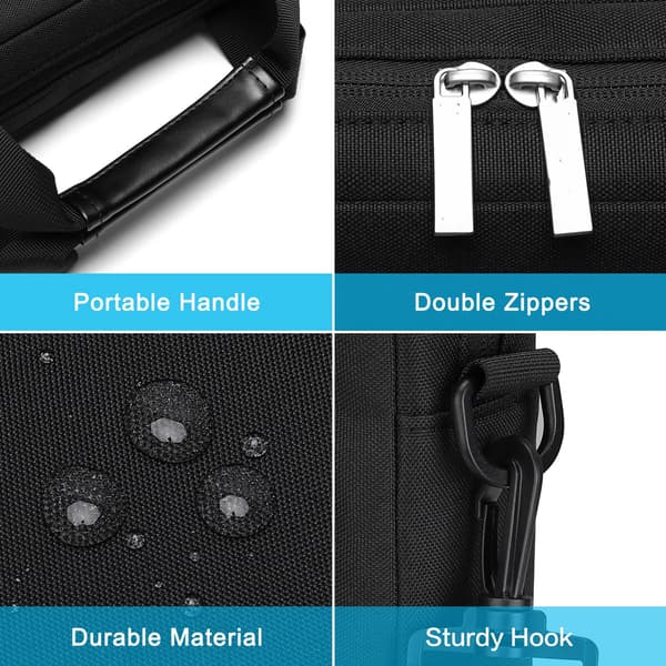 Protective Laptop Case 13 inch Laptop Sleeve, Open Bag with 2 Raised & 1 Flap & 1 Handle & Belt