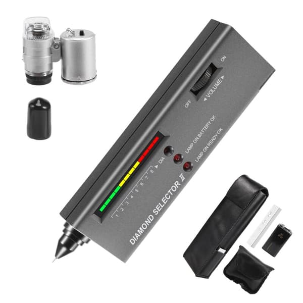 Diamond Test Pen, High-Precision Diamond Tester for + 60X Mini LED Magnifier, Professional Diamond Selector