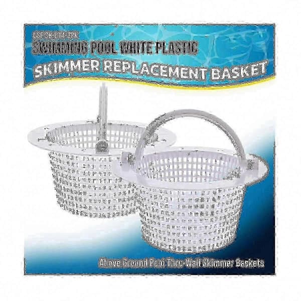 2-pack Replacement Skimmer Basket with Handle for Above Ground Pool Through Wall White SZRH 5 5 5 5
