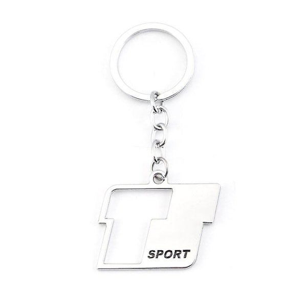 Bilmerke T Sport Dekaler Emblem Bakre Bagasjeromsmerker for Toyota Rav4 Corolla Prado Tundra Highlander Hiace Venza Cam T Sport keychain