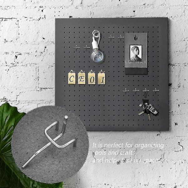 50 kpl Pegboard-koukkuja Metalliset Pegboard-koukut Pegboard-tarvikkeet Autotallikoukut Työkalujen järjestäminen
