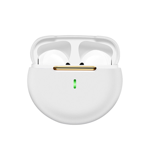 Metallisk maling Bluetooth-headset støyreduksjon i-øret vanntett trådløs hvit