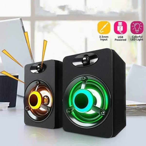 USB-tilkoblede datamaskinhøyttalere, LED-stereosubwoofer PC