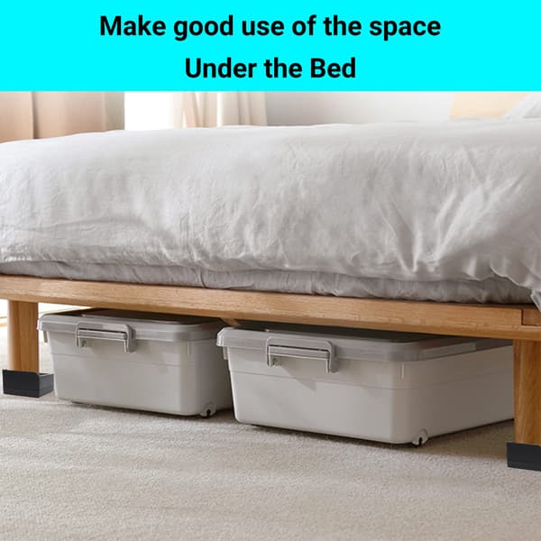 4-pack Furniture Risers, Heavy Duty Adjustable Bed Risers for Bed, Desk, Sofa and Table