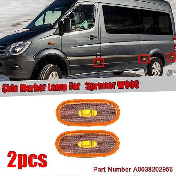 2x sidemarkeringslys for bil - Sprinter W906 2006-2018 A0038202956 sideblinklys
