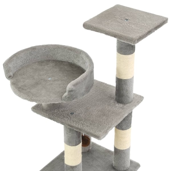 vidaXL Klösträd för katter med sisalklädda stolpar 65 cm grå Grey grå