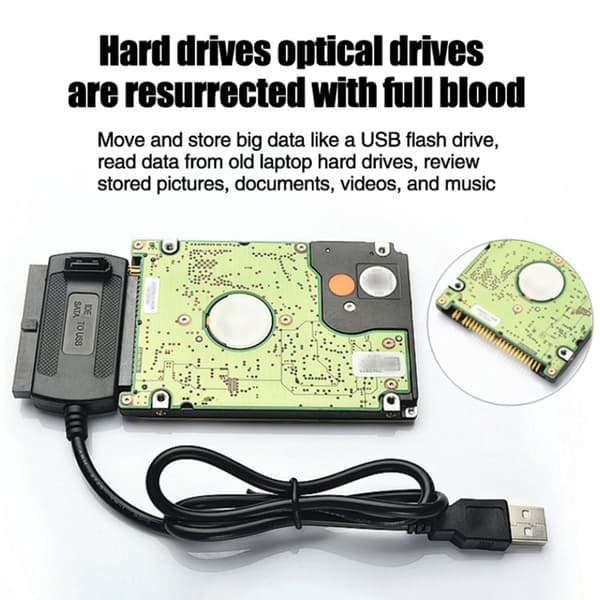 USB 2.0 to IDE/SATA HDD Adapter Cable