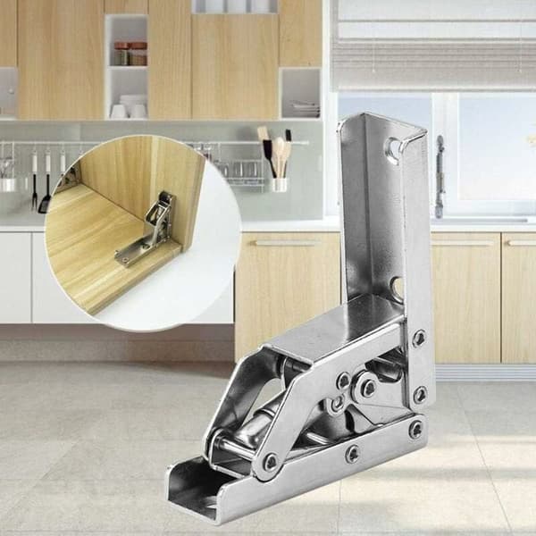 2 pcs thickened 90 degree folding hinge brackets, connecting cabinet hinges, hidden bracket, table frame, furniture accessories, longziming