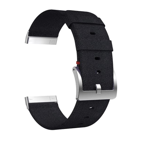 Canvas armbånd Fitbit Versa 3/Sense Sort