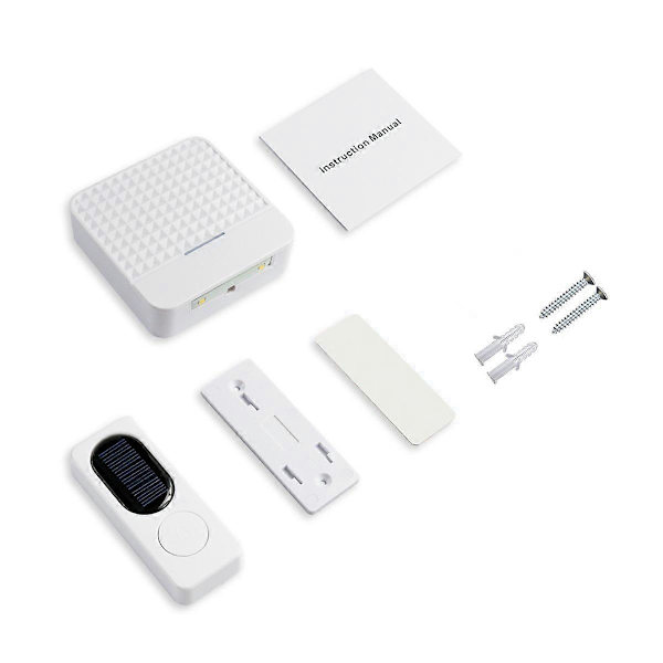 Wireless Doorbell with LED Night Light, Solar Doorbell Waterproof Ringtone Remote Control Panel Push