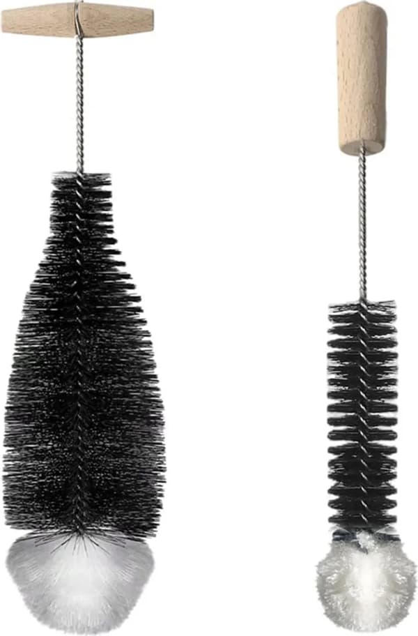 2 kpl mustia pulloharjoja SodaStream-pulloille Pitkä ja ohut harja pullojen puhdistukseen | Pullonpuhdistusharja 33*23.5*9cm/33*13*3cm