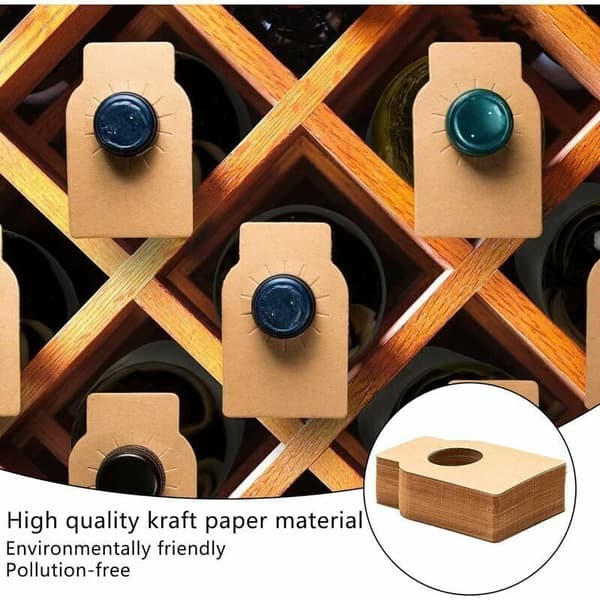 200 Reusable Wine Bottle Labels, Cork Wine Labels for Wine Cellar, Compatible with Wine Racks and Labeling