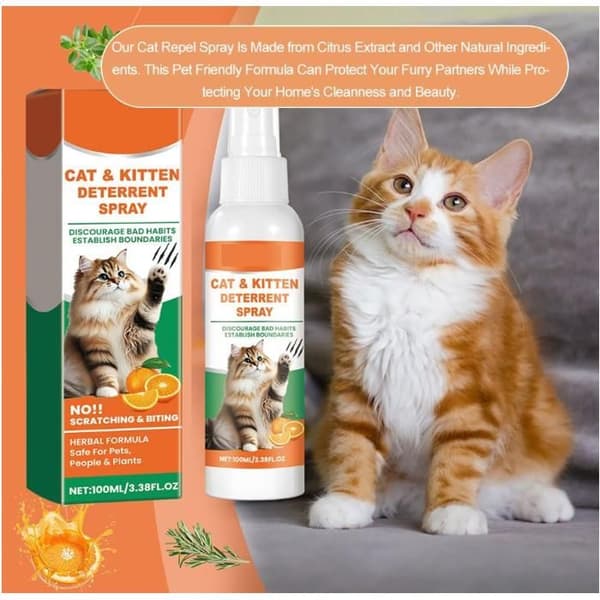 Anti-Scratch Cat Spray, Cat Training Spray, Furniture Protector Against Cat Scratching, 100ml Tablet[YJD]