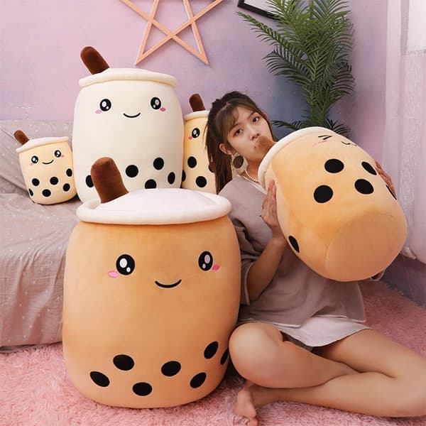 Milk Tea Soft Plush Doll, (Beige, 24cm)