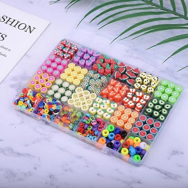 Armband Making Kit with Polymer Clay Beads, Fun Beads DIY Accessories