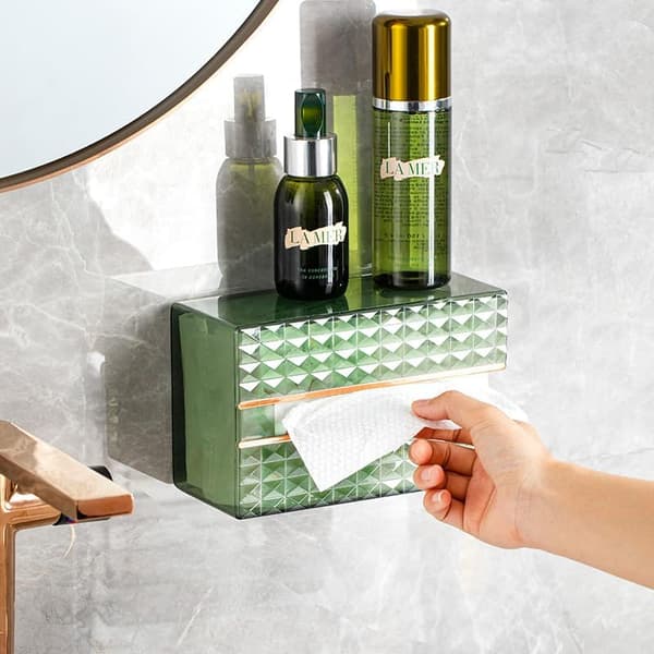 Väggmonterad tissuebox, tissuehållare, väggmonterad tissuehållare, perforerad tissuebox