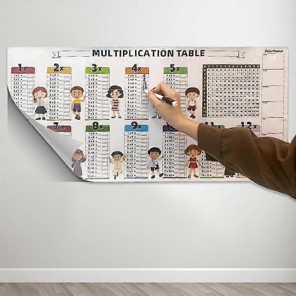 Skriv og slet multiplikationstabel (120-58cm)