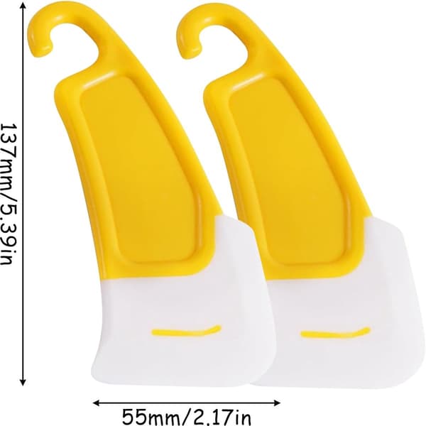 Silicone Scraper - Multifunctional Kitchen Scraper, Baking Spatula, Heat Resistant - Cleaning Tool - 14*6 cm - Yellow