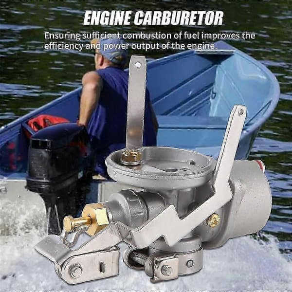 Carburetor for 2-stroke 3.5hp 2.5hp Boat Engines Compatible with Multiple Models Silver silver