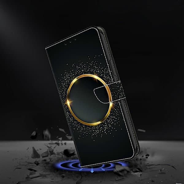 Skyddande plånboksfodral i läder för iPhone 14 Pro Max, A
