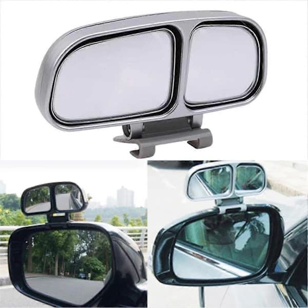 Adjustable Wide-Angle Rearview Mirror for Car, Blind Spot Auxiliary Side Mirror - Xin Silver