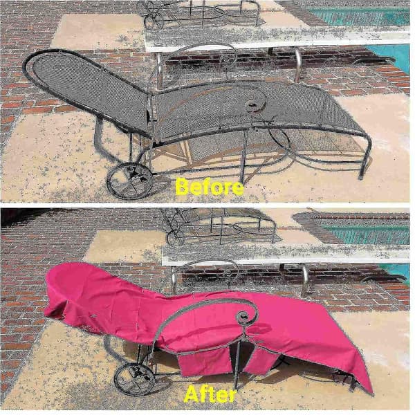 Överdrag till solstol Mikrofiber Strandhandduk Pool Solstol Överdrag