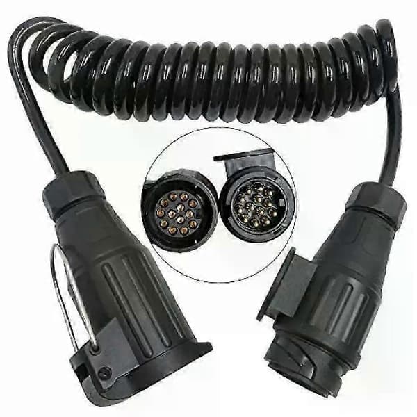 Spiral Cable for Trailer Extension Cable 13-Pin Plug 200 cm Long M/W DE [DB]