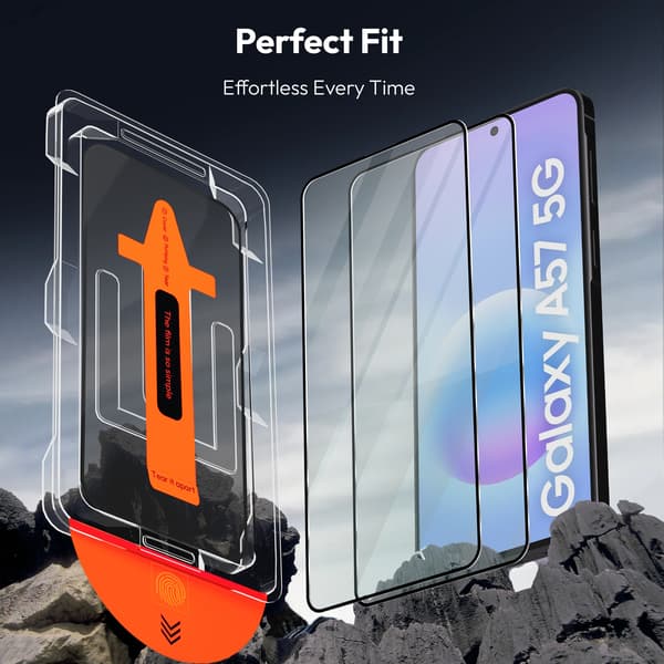 2-Pack Compatible with Samsung A57 Screen Protector - Tempered Glass | [Automatic Installation] - Bubble-Free