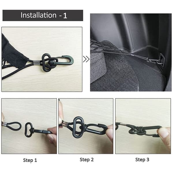Rear Cargo Net, 35-48 inch Envelope Style Trunk Organizer Storage Tailgate Elastic Adjustable for Cars SUV