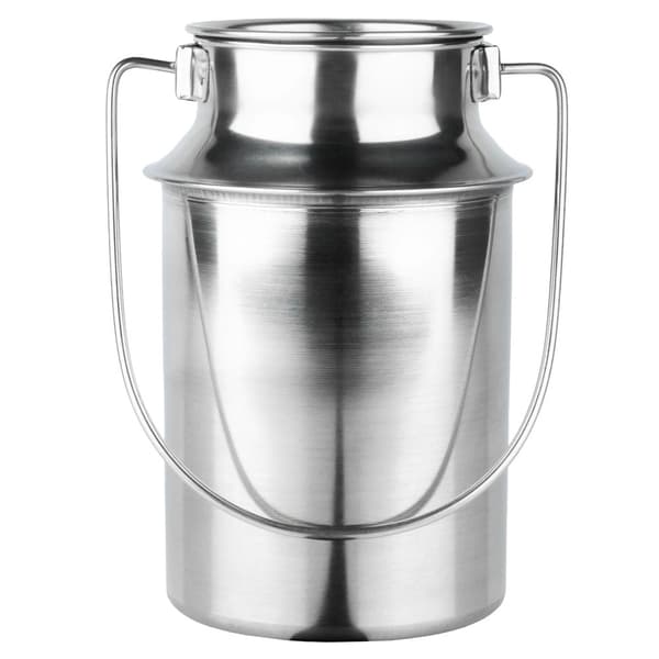 Stainless Steel Milk Can with Lid and Handle, 1.9 L
