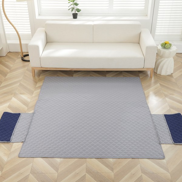 Easy-Going Vendbar Sofa Betræk til 3-Sæders Sofa med Skumstænger Elastiske Stropper til Kæledyr Kat (Sofa, Lysegrå/Lysegrå)