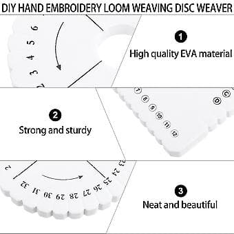 2 PCS Bracelet Bead Plate Round Disc Braiding Disc Kit Beads ( )