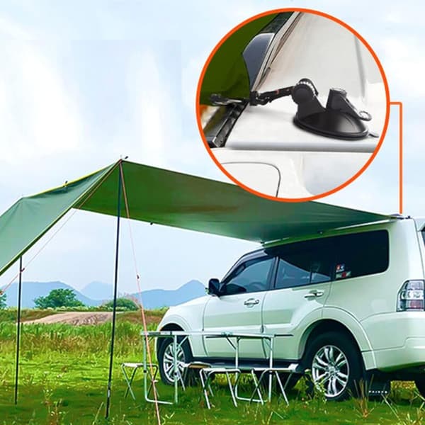 Suction Cup Camping Set, 4 Suction Cups for Car Side Awnings, RV, Household, Workshop/Multifunctional Suction Cup/Powerful Suction Hooks-