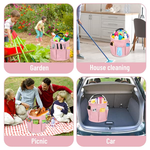 17L Shower Caddy with 6 Side Pockets, Cleaning Caddy, Storage Basket for Shower and Picnic