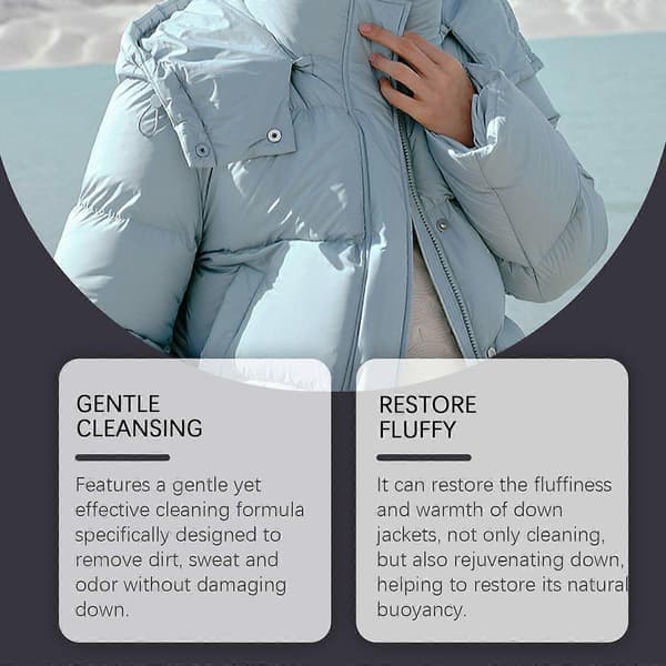 Jue Fish Down Jacket Detergent Mild Formula Stain and Odor Removal Down Jacket Cleaning and Care Detergent