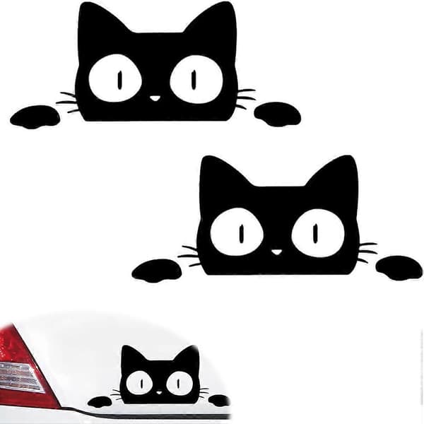 2-pack Cat Car Decals, Exterior Car Decals