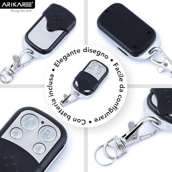 Universal Remote Control for Gate 433.92 Mhz, 12V Battery, Fixed Code, Programmable, 3-Pack
