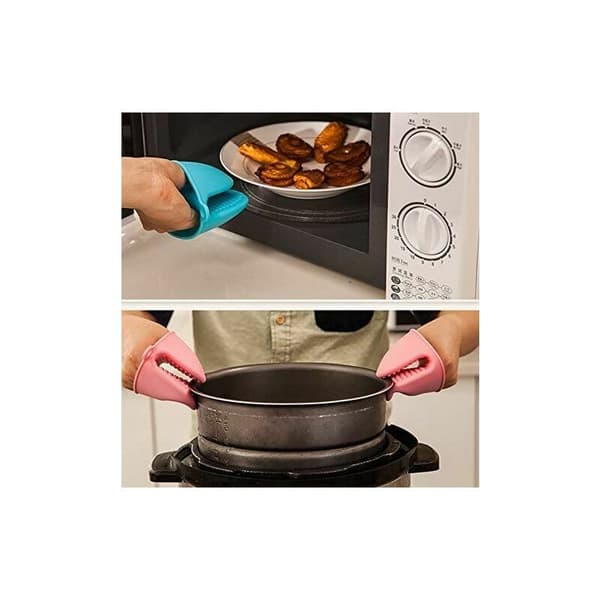 Cooking Protective Gear Silicone Handle, Gloves for Oven, Microwave and Dishwasher, 2 Thickened Orange