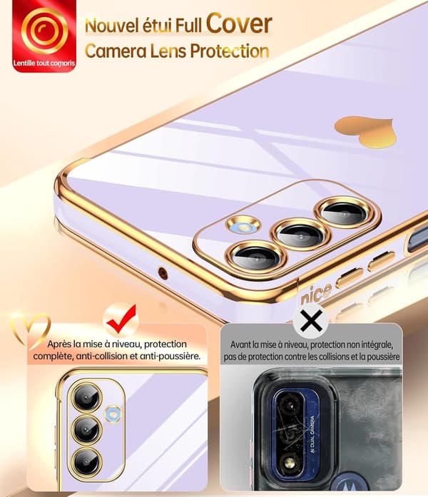 Samsung Galaxy A16 4G/5G Phone Case, Soft TPU, Shockproof, Scratch-Resistant, Light Heart Pattern, Everyday Use, Purple