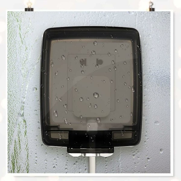 Waterproof Plastic Wall Switch Cover - Concealed Water Box Cover, Switch Box, Universal Splash-Proof Socket Accessories (Transparent)