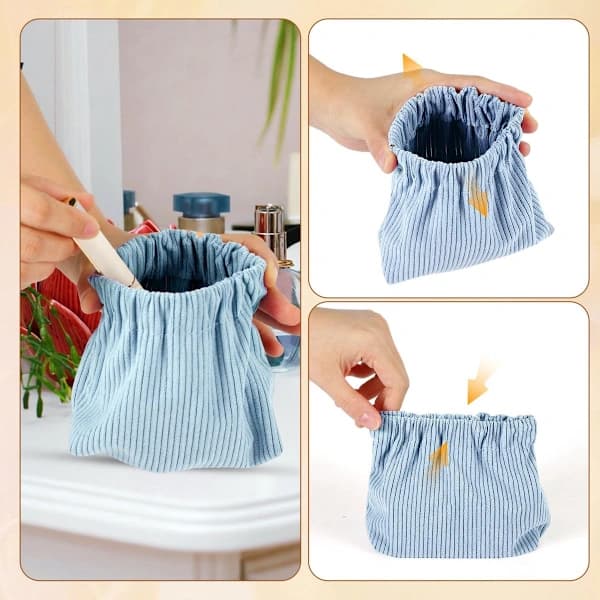 4-delt sæt: Lille makeuptaske - Mini toilettaske
