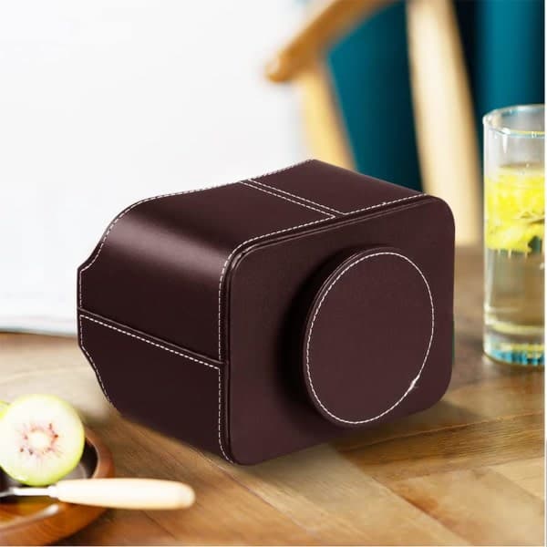 Leather Remote Control Holder with 360 Degree Rotatable TV Remote Control Holder