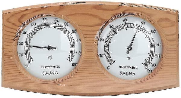 Badstuetermometer 2-i-1 Tre Termo-Hygrometer Termometer Hygrometer Dampbadstu Tilbehør