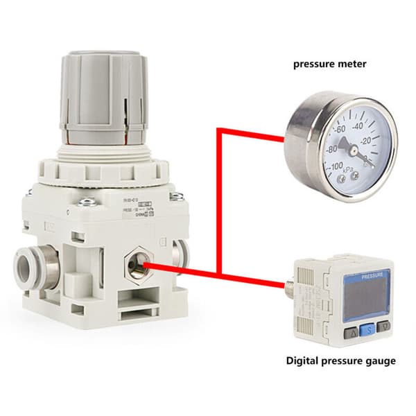 Air Pressure Regulator Valve, Digital Pneumatic Vacuum Controller, Switch 0 to -101kPa 12-24V DC