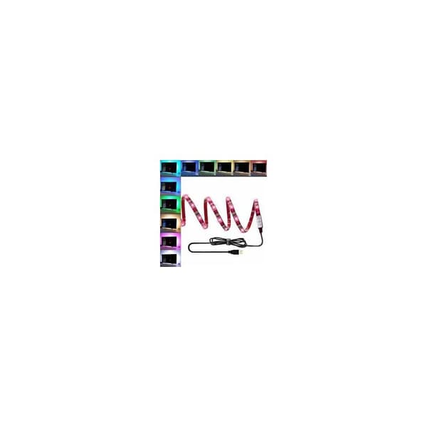 LED-stripe 5V-stripe med USB-oppladbar minitangentkontroll 2 meter dekorativ stripe