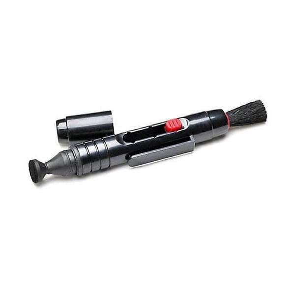 Practical and beautiful lens pen and brush for camera cleaning isolated on white background