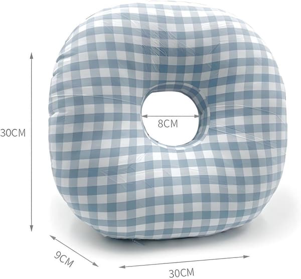 Piercing Pillow - Donut Pillow with Ear Hole - Side Sleeper Pillow - Adjustable Filling - 30 x 30 cm - Piercing Pillow - Side Sleeper Pillow