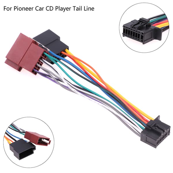 Radio ISO ledningsnetstik og kabel til Pioneer bil-CD