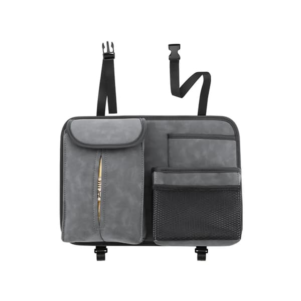 Backseat Storage Bag, Car Organizer, Waterproof Backrest Protector, Storage Bag (Grey)