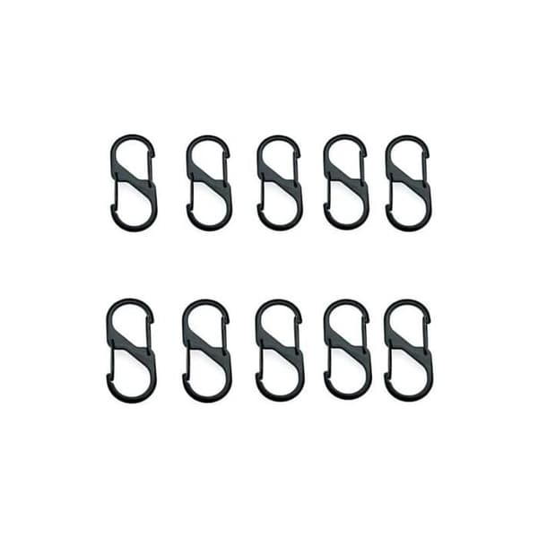 (31.5×14.5×1.9mm) 10-pack S-formade karbinhakar, dubbelöppnande metallkarbinhake